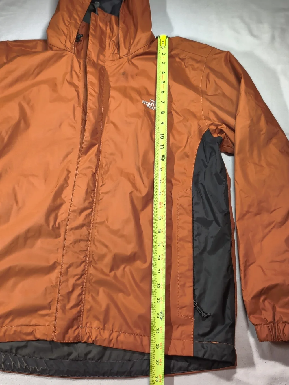 The North Face Men's Orange Hooded Shell Jacket